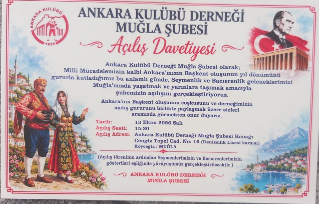 Köyceğiz’den Başkent’e 103. Yıl&nbsp;Selamı